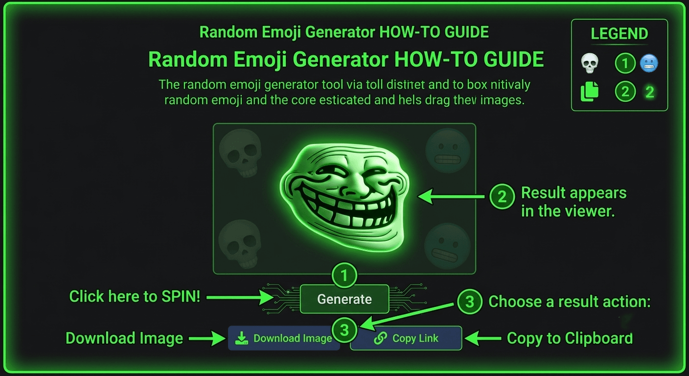 Step by step guide on how to use the random emoji generator tool